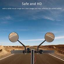 1 par de espejos retrovisores para bicicleta, adecuados para bicicletas de montaña/carretera, espejo de manillar giratorio ajustable 360°, con función de retrovisor de gran angular convexo, adecuado para ciclismo y paseos en bicicleta - Multicolor - Ver 1
