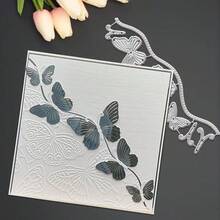 قطعة واحدة من قوالب الفراشة متعددة الأحجام، أداة DIY لصنع الألبومات والقصاصات الفنية والطباعة البارزة، أداة صنع بطاقات التهنئة، حرف قص الورق، قالب صنع بطاقات الهدايا. - فضي - مشاهدة 3
