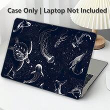 1件裝 MacBook 保護殼，UV 列印海龜與海洋生物圖案，筆電保護套，極簡輕量耐用，適用 MacBook Air Pro 13.3 13.6 14.2 15.3 16.2 吋，適用 13 吋 Neo 筆電保護殼 A3404 型號 - 查看 1