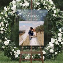 Wedding Welcome Sign, Modern Wedding Signage, Acrylic Wedding Sign, Welcome To Our Wedding Acrylic Sign, Wedding Decor, Wedding Gift - Multicolor - View 4