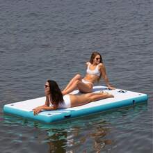 Inflatable Floating Dock,Thicken Air Dock Floating Platform,Non-Slip Air Dock Platform With Portable Carrying Bag & Detachable Ladder,Floating Platform Island Raft For Pool Beach Ocean - 3*1.8m - View 6