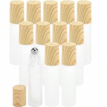 12件/28件 10ml 白色磨砂玻璃滾珠瓶，適用於護膚品與液體混合物 - 白色 - 查看 7