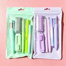 1 Set 6-Piece Stationery Gift Pack, Highly Attractive Student Gift, Learning Supplies, Back To School Gift, Birthday Gift, Student Learning Supplies, Classroom Reward, Graduation Season Gift - Sets - View 9