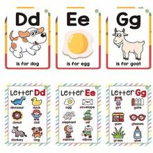 Best-Selling 26 English Alphabet Cards, Children's Early Education Flashcards, Learning Colors, Animals, Letters Enlightenment Cognitive Cards, Back To School Season Gift - Multicolor - View 6