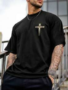 Men T-Shirts - 黑色 - 查看 2
