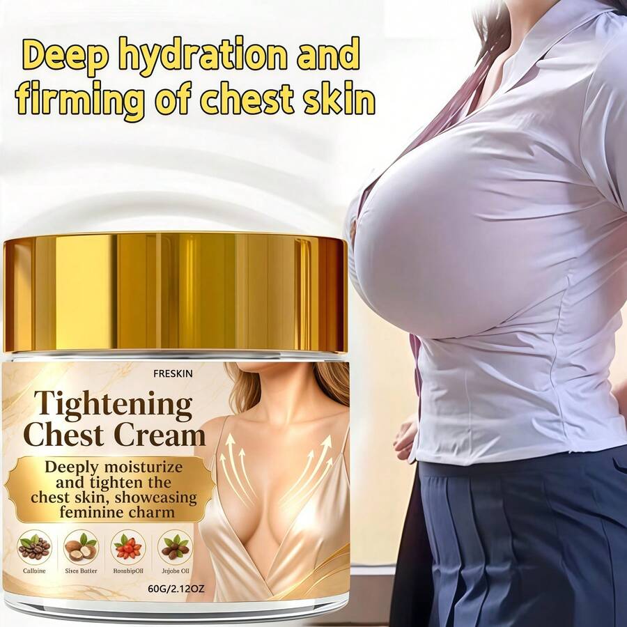 緊緻豐胸乳霜,含荷荷巴油、蜂蜜、咖啡因、乳木果油與維生素E,深層滋潤緊緻肌膚,提升胸部緊實度,讓胸部顯得更年輕且充滿女性魅力,適合所有膚質 - 緊緻霜60g - 查看 1
