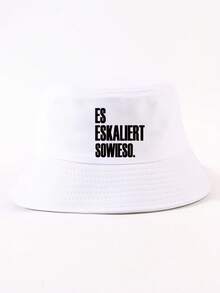 1件時尚標語 ES ESKALIERT SOWIESO 極簡休閒風百搭漁夫帽，適合日常配戴 - ES漁夫帽 - 查看 29