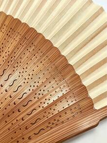 Vintage Bamboo Folding Fan, Foldable Fan, Durable Bamboo Frame, Smooth Opening And Closing, Portable Handheld Summer Fan, Artistic Style, Suitable For Various Dances, Party Favors, Birthday Gifts - Multicolor - View 3