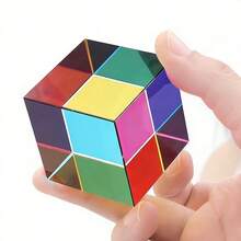 Optical Glass X-Cube Birefringent Cube: RGB Combination Separation Prism, Educational Gift, Classroom Physics Experiment, Suitable For Ages 14 And Up - Multicolor - View 5