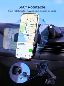 REMAX Soporte para teléfono de coche Univer para teléfonos de 4-7.2 pulgadas - Negro - Ver 5