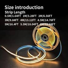 LQHZMYY 5V USB COB 高亮度 LED 燈條 自黏式觸控 LED 燈帶,室內氛圍燈,適用於電視背光、臥室、客廳、婚禮、聖誕節、萬聖節派對、家居裝飾、小夜燈 - 彩色 - 查看 4