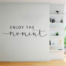 1pc Inspirational Quote Wall Sticker, Motivational Phrase, Encouraging Text, Enjoy The Moment, Home Decor Sticker Art - C - View 5