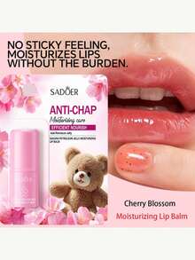 SADOER 1pc 4.5g Sakura Moisturizing Lip Balm, Provides Hydration To Lips, Prevents Dryness And Cracking. Makes Lips Smoother, Finer And Fuller, Suitable For All People - Cherry Blossoms - View 2