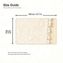 1pc Multi-Functional Baby Blanket, Double-Layer Bean Fleece, Medium Thickness, Soft And Skin-Friendly, Cute Ruffle Edge Decoration, Suitable For Boys And Girls - White Ruffles - View 4