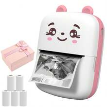 Impresora Mini Inalámbrica con Carga USB Portátil Impresora de Etiquetas sin Tinta para Fotos, Notas, Regalos, Recibos, Listas y Scrapbooking DIY - Adecuada para Uso en el Hogar, Oficina, Escuela Regalo de Navidad y Año Nuevo Impresión de Fotos - A8C (impresora) - Ver 18