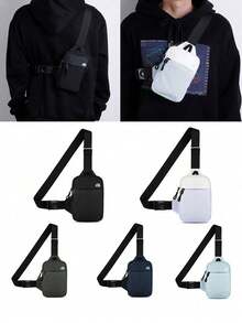 Multifunctional Chest Bag For Men And Women, Adjustable Shoulder Strap Design, Lightweight, Casual Simple Crossbody Bag, Fashionable Shoulder Bag, Fitness Chest Pack, Small Backpack, Waterproof Phone Pouch For Outdoor Sports, Fitness, Travel - Multicolor - View 2