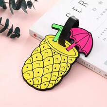 5/4/3/2/1pc Luggage Tags, Cute Airplane Travel Identity Tags With Soft Silicone Strap, Creative Cartoon PVC Material, Waterproof And Durable, Suitable For Women, Fun Personalized Name Tags For Backpacks, Handbags, Suitcases, Passports, Ideal Gift For Travel Enthusiasts, Vibrant Colors And Cute Design - Multicolor - View 19