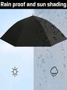 Pălărie-umbrelă de soare ușoară cu bandă reglabilă, pliabilă, cu protecție UV și izolare termică, set pălărie-umbrelă de soare pentru adulți, pentru grădinărit, protecție la orice vreme, potrivită pentru camping, pescuit, drumeții, plajă, activități în aer liber și explorare agricolă, unisex, hands-free, accesoriu esențial de vară pentru camping în aer liber - Multicolor - Vizualizare 4