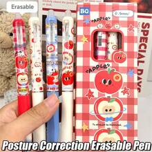 Set Pulpen Gel yang Dapat Dihapus Motif Apel Merah (4 buah/kotak), Ujung 0,5 mm, Estetika Tinggi, Ringkas dan Portabel, Klik Samping dengan Penghapus Terintegrasi, Menulis Halus, Perlengkapan Kantor dan Sekolah, Hadiah Liburan, Meningkatkan Minat Belajar - Beraneka warna - View 2