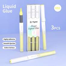 1pc Colorful Liquid Glue Pen, Multi-Functional Portable DIY Craft Envelope Photo Scrapbooking Quick Dry No Mess Glue Pen Tool - Colored Glue Pens - View 10