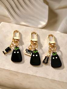 1pc/Multi-Piece Unisex Alloy Oil-Drip Cat Pendant Music Accessory Keychain Cute Bag Charm - Multicolor - View 16