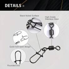 50PCS/Premium Black Iron Fishing Spinner Lure Set (Size 4#-12#) - Durable Stainless Steel Multi-Size Fishing Spinner Lures, Suitable For Freshwater And Saltwater - Essential For Fishing Enthusiasts - Fishing Tools - Multicolor - View 5