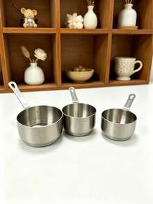 6pcs Stainless Steel Sauce Cups With Handle, Durable Multi-Functional Tableware. Suitable For Dipping Sauces, Gravies, And Baking Ingredients. Enhances Dining Elegance; A Great Practical Gift For Home Cooking Enthusiasts. 1pc/2pcs - Silver - View 10