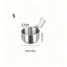 6pcs Stainless Steel Sauce Cups With Handle, Durable Multi-Functional Tableware. Suitable For Dipping Sauces, Gravies, And Baking Ingredients. Enhances Dining Elegance; A Great Practical Gift For Home Cooking Enthusiasts. 1pc/2pcs - Silver - View 13