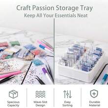 3D Printed 20-Slot Diamond Painting Storage Bag, Multi-Slot Bead Storage Tray, Spill-Proof Upright Portable Desktop Craft Organizer, Suitable For Small Diamond Painting Accessories - Sets - View 2