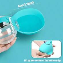 Garrafa de Água para Animais de Estimação de 9,64 Oz em Aço Inoxidável / Plástico, Copo de Viagem Portátil à Prova de Vazamentos com Tigela de Beber Dobrável, Disponível em Rosa e Azul, Garrafa de Água Portátil para Cães, Dispensador de Água para Animais de Estimação ao Ar Livre, Adequado para Gatos e Cães - Multicolorido - Visão 11