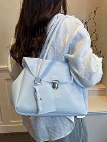 BAILEE Stylish, Minimalist, Solid-Colored Flip-Top Shoulder Bag, Lightweight, Perfect For Carrying Small Items, Ideal For Travel, Outfits, And Gifts. - Multicolor - View 4