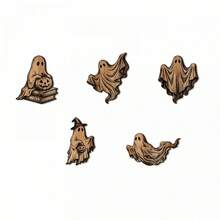 Halloween Scary Pumpkin Wall Decoration Set, Rustic Wood Look Jack O Lantern Wall Signs For Home Party Holiday Decor - Pale Yellow - View 6