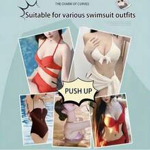 A Set Of Invisible Silicone Bra Inserts - Can Be Reused, Designed For Bikinis, Swimsuits, And Bridal Attire | Durable Adhesion, Breathable And Allergy-Friendly Material | Microporous Structure For Improved For Comfort And Contour | Natural Enhanceme - A - View 6