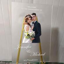 Wedding Welcome Sign Modern Wedding Sign Acrylic Wedding Welcome Sign Welcome To Our Wedding Wedding Decor Wedding Gift - Multicolor - View 10