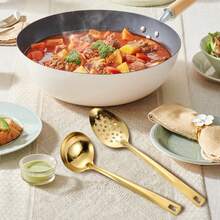 Stainless Steel Kitchen Utensil Set, Durable Kitchen Tools, Including Soup Ladle, Scraper, Whisk, Tongs And Strainer - View 2
