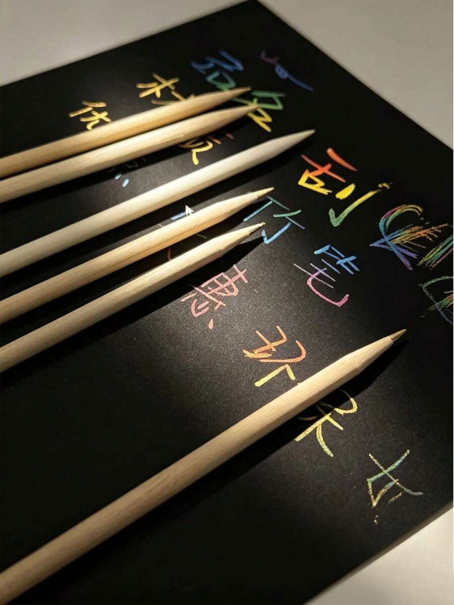 刮畫筆套組,15/20/50/100件多尺寸可選,高品質兒童藝術刮畫工具,DIY創意手工藝項目,刮畫紙藝術用品,適合派對禮物、學校活動和手工禮物 - A - 查看 1