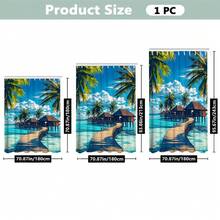1PC/2pcs Outdoor Window Shade Including Hooks; Featuring Tropical Island Print; Machine Washable; Ideal For Gazebos, Patios And Gardens - Printing - View 9