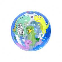 Inflatable Water Toy For Kids, Transparent, Striped, Colorful, For Beach Or Pool Parties, Ball Game - 3 - View 1