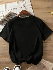 Plus Size T-Shirts - Black - View 2