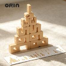 1-10 Natural Wooden Number Stacking Blocks Set With Large Size Digits. It Combines Number Recognition And Math Games To Train Kids'fine Motor Skills, Focus And Spatial Logic, An All-Scene Educational Toy For Holidays And Children's Birthday Gifts - Multicolor - View 6