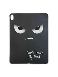 1pc Angry Tsundere Expression With "Don't Touch My " Funny Letter Slogan Print Tablet Case, Matte Black Anti-Drop Tablet Protective Cover, Quirky Personalized Tablet Accessory, Suitable For Daily Use And Gift-Giving All Year Round, Back To School, Birthday, Christmas Gift Choice, Fashionable Tablet Protective Sleeve For Home And Study - Multicolor - View 36