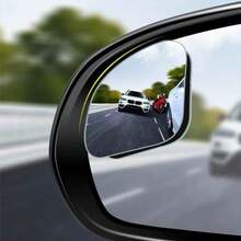 2pcs Frameless Car Rearview Blind Spot Mirror, Frameless Rearview Mirror, Fan-Shaped Glass, Reverse Small Round Mirror, 360° Adjustable Wide Angle Ultra HD Auxiliary Reflective Mirror - Multicolor - View 6