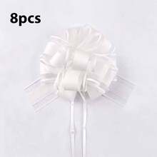 20/16/12/8/2件組婚禮蝴蝶結球花裝飾，白色蝴蝶結流蘇裝飾，婚車裝飾，婚禮椅背裝飾，適用於婚車門把手裝飾、生日派對、節日活動、週年紀念、禮物包裝裝飾、婚禮派對裝飾 - 查看 13