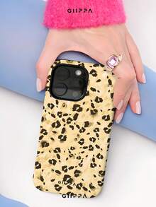 GIIPPA 1pc Shiny Gold Leopard Print Design Phone Case, Compatible With Phone 17 Pro Max, 16 Pro Max, 15 Pro Max, 14 Pro Max, Korean Style High-End Fashionable And Fun Phone Case, Compatible With 11/12/13/14/15/16 Pro Max Plus, Elegant Design Suitable For Men And Women, Perfect Gift For Girlfriend On Christmas, Valentine's Day, Easter, Wedding Season And Birthday! - Multicolor - View 5