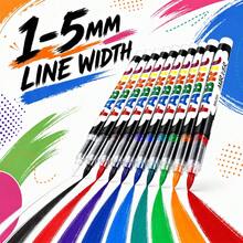 36/24/12 Farben Stoffmarker Stifte Set - Stoffdekoration Set - Unlöschbare und permanente Stofffarbe - Textilmarker Stift Schulanfang - Verschiedenfarbig - Übersicht 4