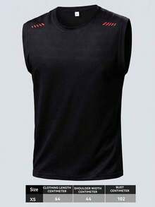 Men's Quick-Dry Mesh Tank Top, Breathable Elastic Sleeveless Gym Shirt For Fitness Training, Running And Bodybuilding - Black - View 16