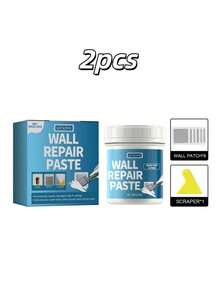 Wall Repair Paste Set With Repair Mesh And Scraper, Home Interior Wall Renovation Tool, Quickly Fill Wall Holes, Cracks, Nail Holes, Cover Yellowing, Mold Spots, Graffiti Stains, White Paste Dries Smooth And Seamless, No Professional Tools Needed, DIY Application To Repair Damaged Walls And Ceilings, Strong Adhesion, Resistant To Peeling And Cracking, Suitable For Small Apartments And Rental Homes - A - View 9