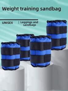 2pcs/1 Pair Strength Training Wrist & Ankle Sandbags, 1-6KG Optional Weight [Product Weight Refers To Total Weight Of Two Sandbags! For Example: 1kg = Two 0.5kg Sandbags, 2kg = Two 1kg Sandbags] - Blue - View 5