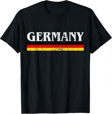 Unisex Germany Vintage Casual Top For Men Women - Black - View 1