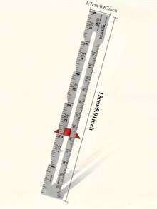 [Aluminium Sewing Ruler]High-Quality Sewing Ruler With Dual Inch And Centimetre Scales – Precision Measuring Tool, Suitable For Quilting, Cutting, Tailoring And Craft Projects; Metal Ruler For Craft, Tailoring And Sewing; Sewing Tools And Accessories - Black - View 2
